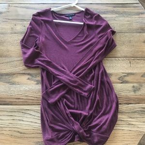 Twist maternity long sleeve tee